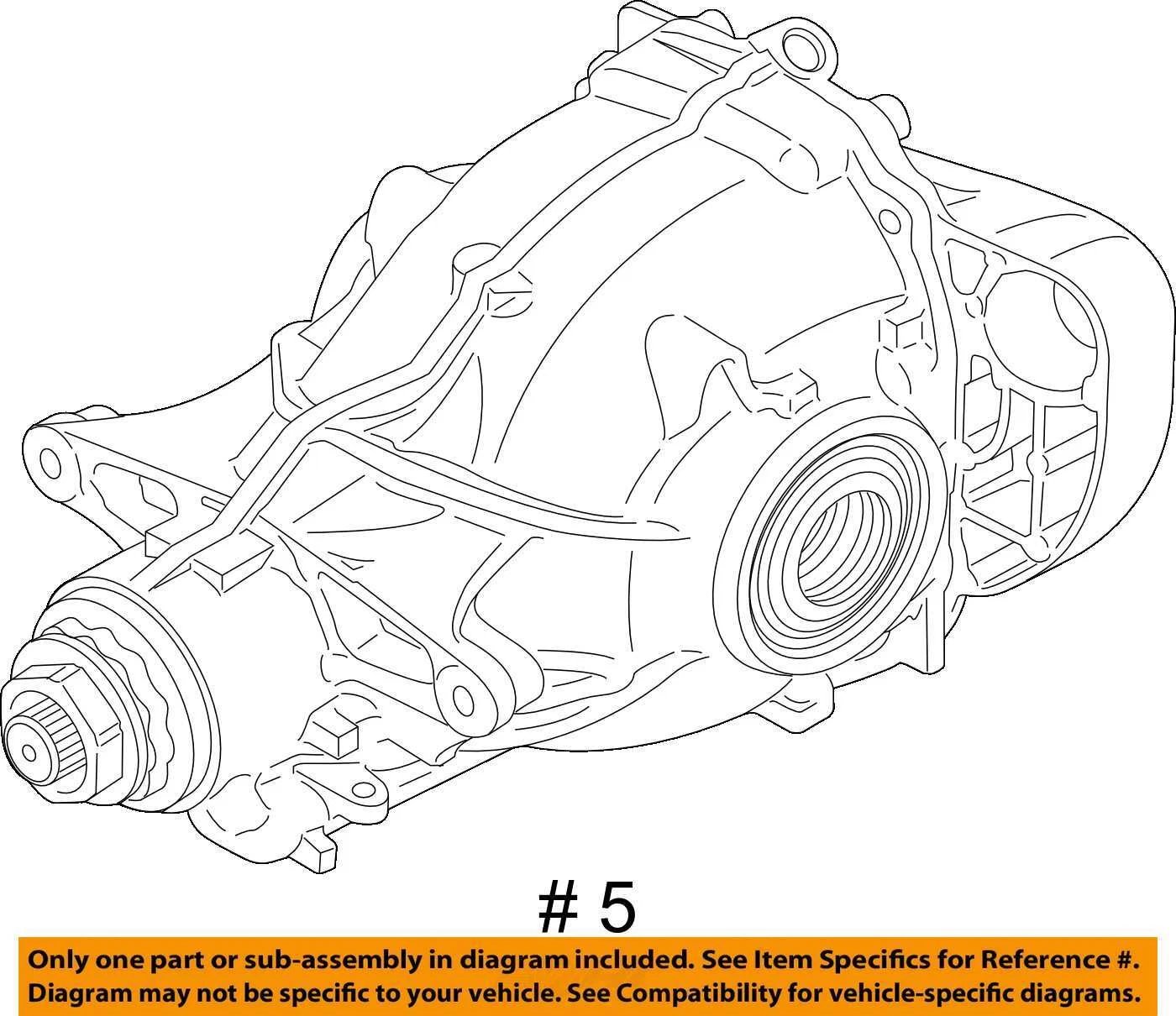 OEM BMW G01 G02 X3 X4 xDrive AWD Rear Differential Axle Gearbox Carrier 3.38 73k