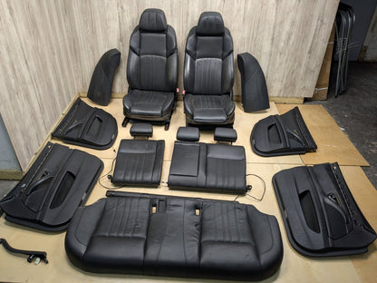 11-13 OEM BMW F10 M5 Front Rear Left Right Interior Seats Door Panels BLACK