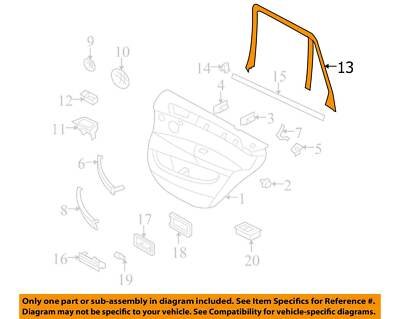 OEM BMW E70 X5 Rear Right Door Window Retractable Sun Shade Privacy Screen Trim
