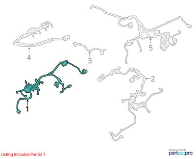 2012-2018 BMW F30 320i N20B20U0 Engine Motor Wiring Wire Harness 7605915