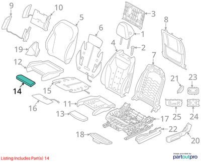 PRE-LCI OEM BMW G01 G02 G20 X3 M SPORT Front Left Right Seat Lower Cushion Black