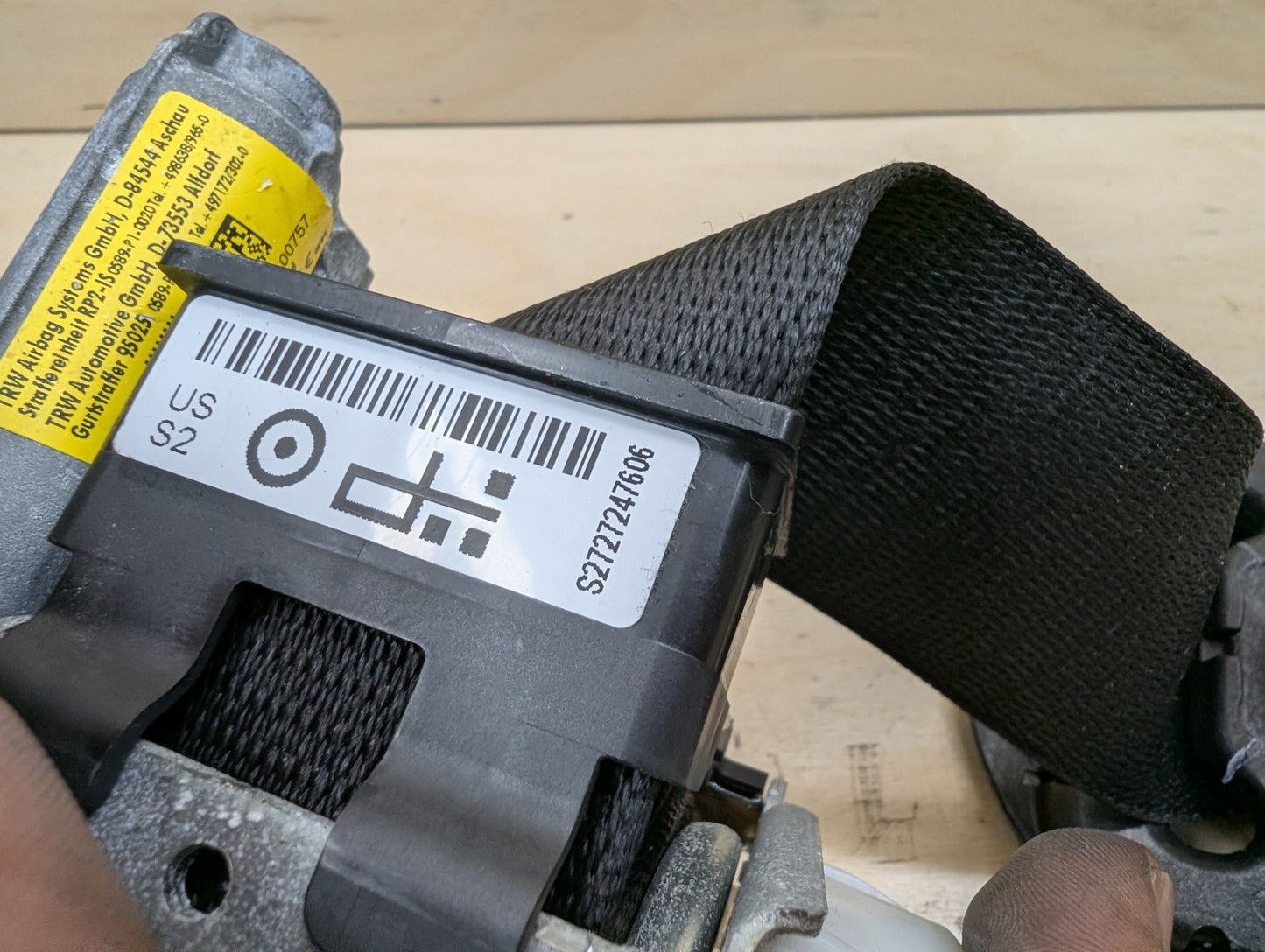 12-20 OEM BMW F30 F36 F80 M3 Front Right Passenger Side Seatbelt Retractor Black