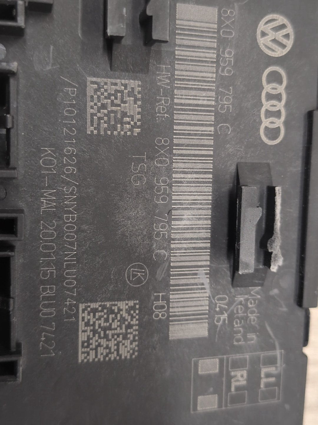 15-18 OEM Audi Q3 Rear Left Driver Door Window Control Module 8X0959795C