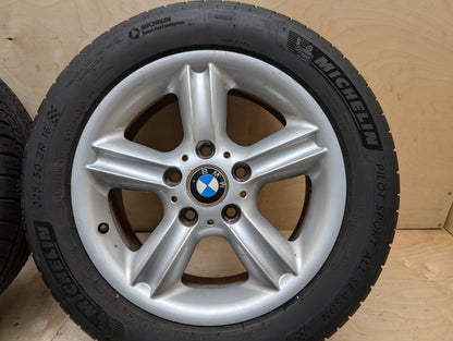 OEM BMW E36 Z3 2.8 3.0 E46 325Ci Wheels Rims 7JX16 ET:46 Star Spoke Style 55 SET