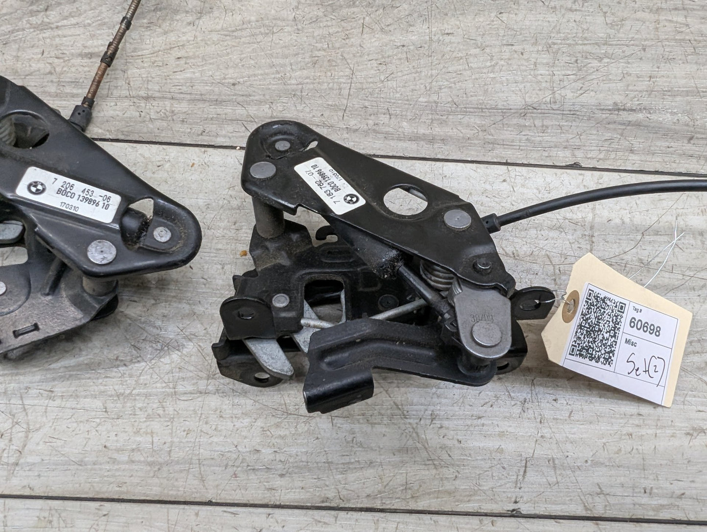 OEM BMW F02 F06 F10 F12 F13 M5 M6 Hood Left Right Hood Lock Latch w/ Cable SET