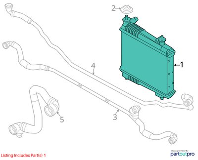 OEM BMW G20 G22 G23 G26 M340 M440 Secondary Auxiliary Coolant Remote Radiator