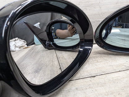 2008-2013 BMW 128i E82 Front Left Right Side Mirror Assembly BlackSET 7268305