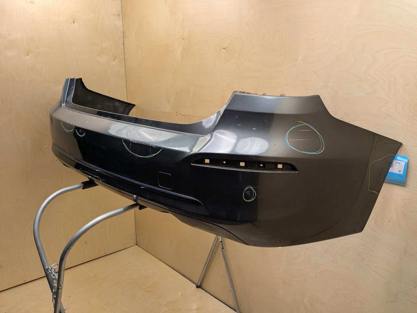 *16-20 OEM BMW F34 340 GT Rear Bumper Cover Panel Grey B39