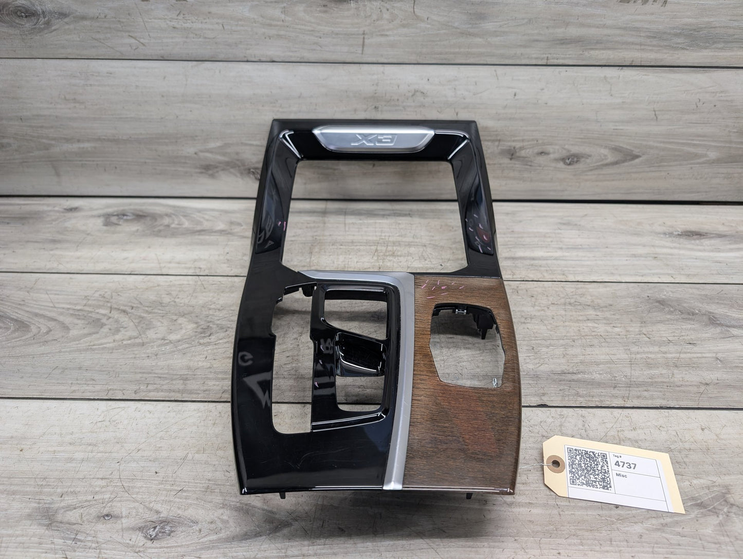 18-21 OEM BMW G01 G02 X3 X4 Center Console Interior Trim Oak Dark High Gloss