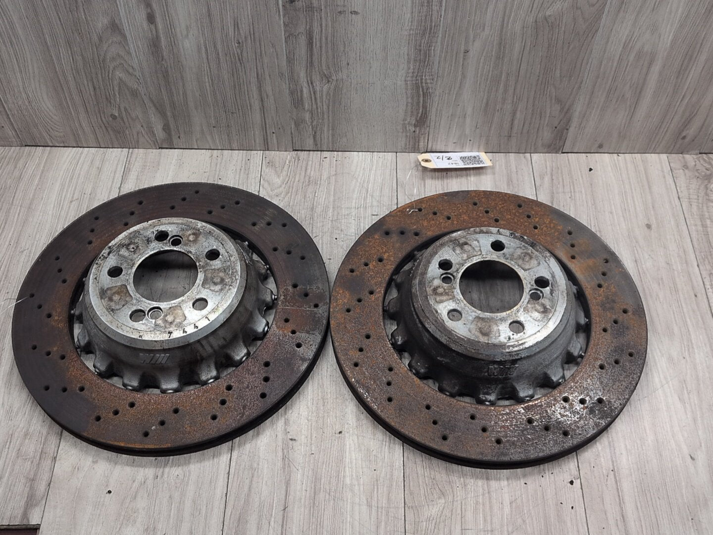 2014 - 2018 BMW X5 F85 Rear Left Right Brake Disc Rotors SET 2284903 S63B44T2