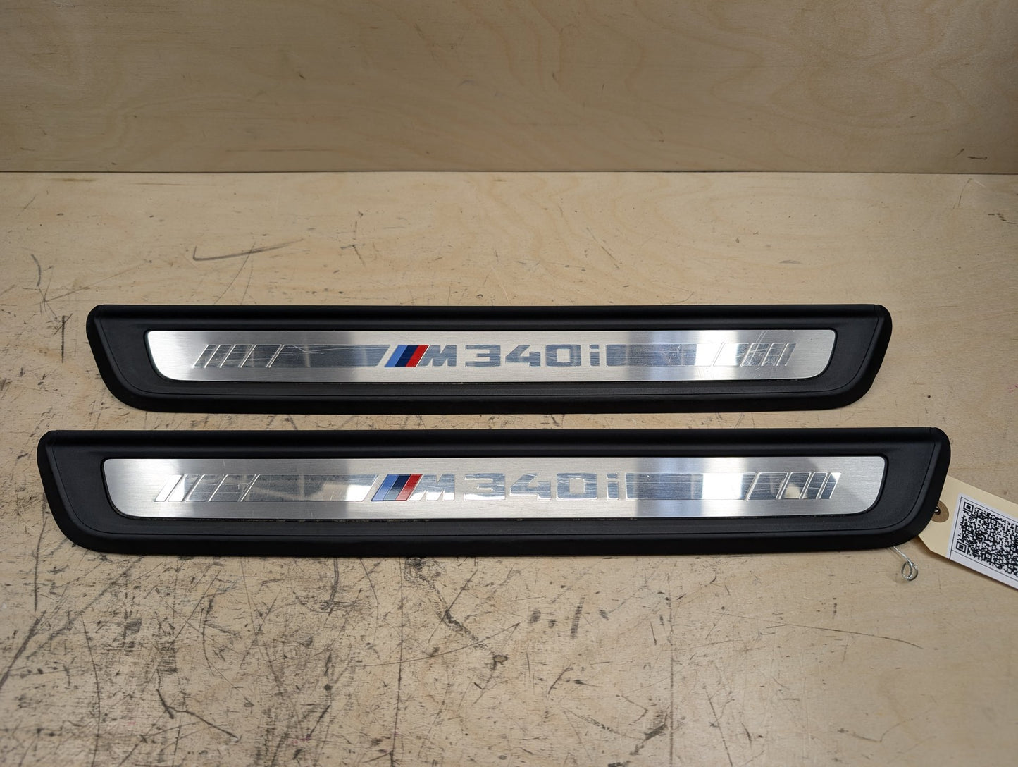 19-21 OEM BMW G20 G21 M340i Front Left Right Door Sill Plate Molding Trim PAIR