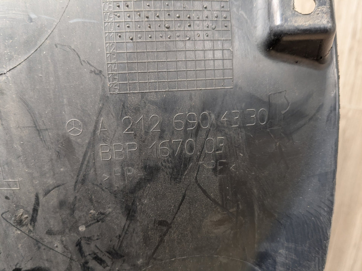 2009-2012 Mercedes-Benz E550 W212 Front Left Driver Wheel Fender Liner Splash Guard A2126905230 OEM