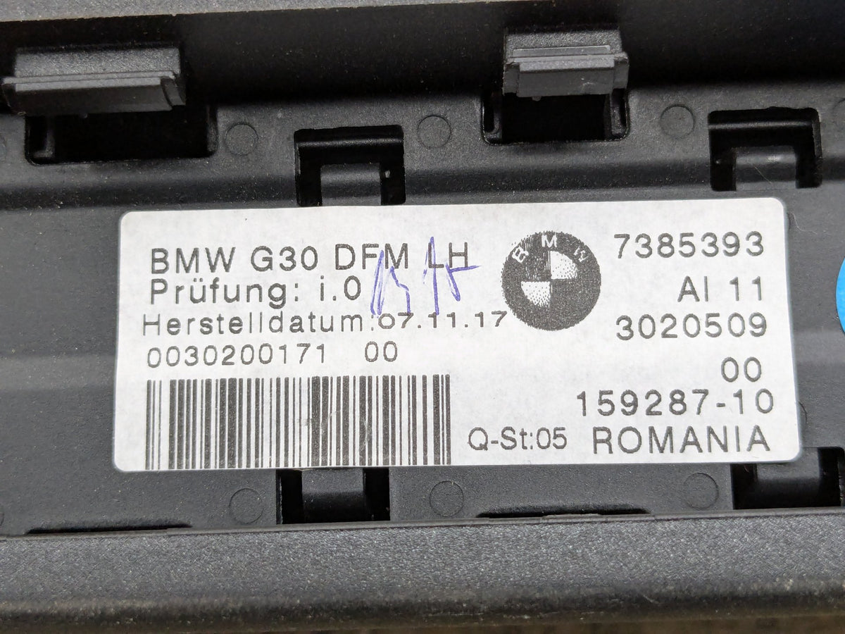 2018-2023 BMW M550i G30 Rear Left Window Glass Roller Sunshade Blind 7385393 OEM