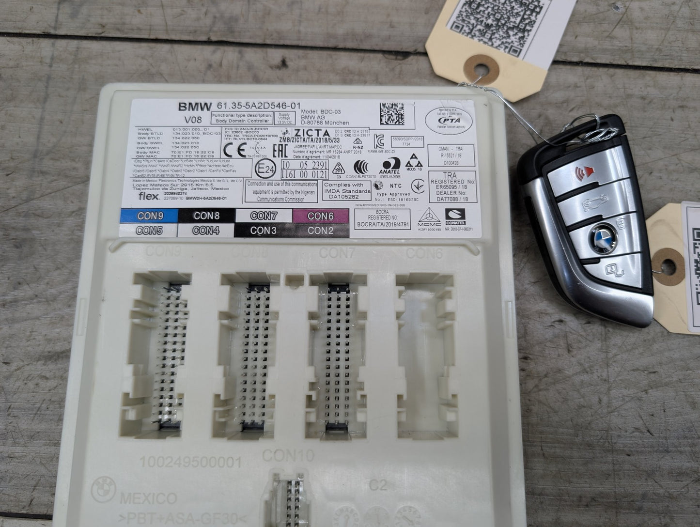2019-2026 BMW X5 G05 Bdc Body Domain Fem Control Module w/ Key 5A2D546