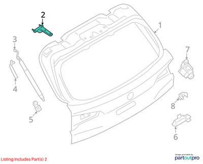 2019-2026 BMW X5 G05 Rear Upper Liftgate Trunk Support Hinges SET 7417413 OEM