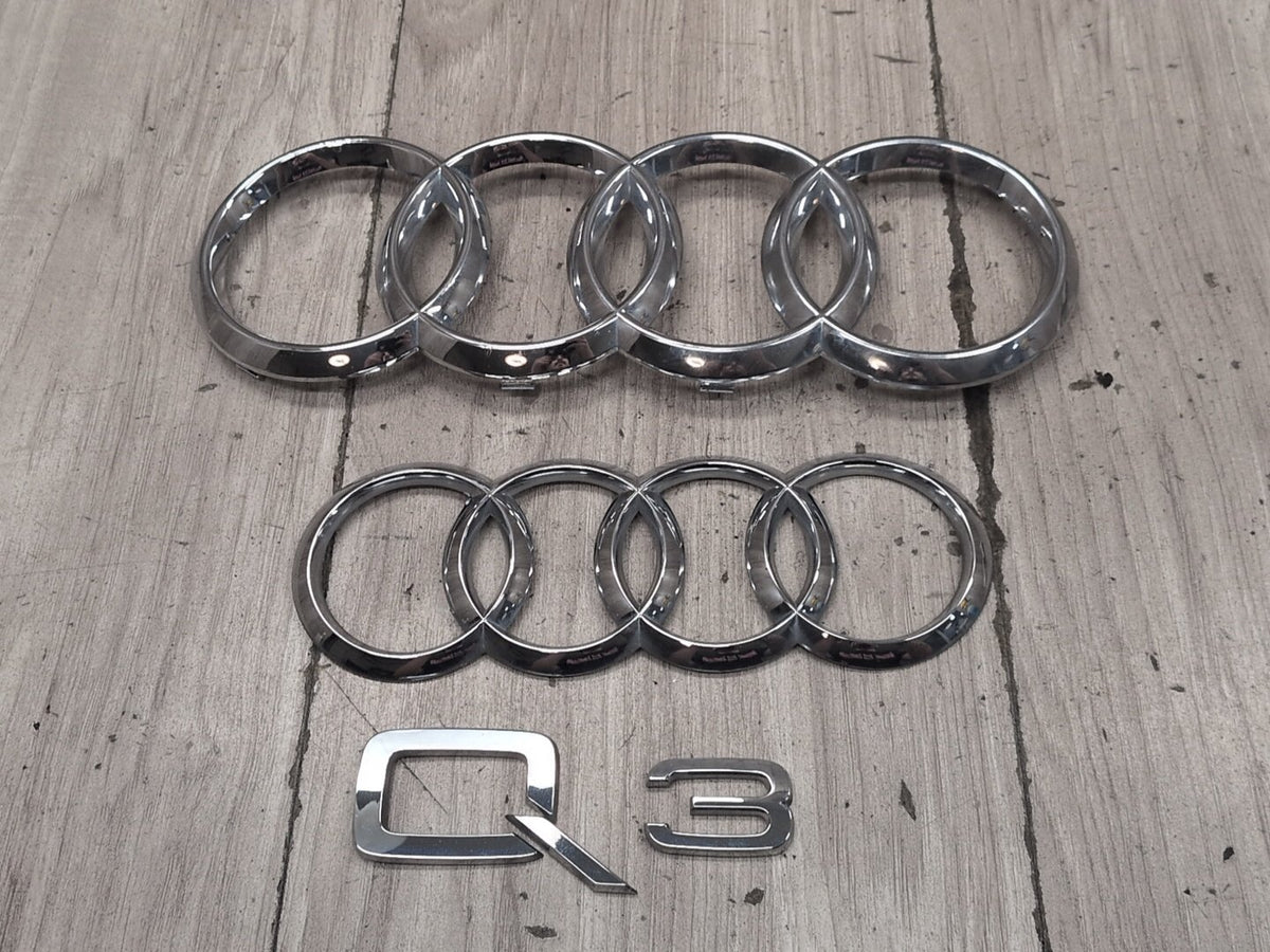 2015-2018 Audi Q3 8U Front Rear Emblem Badge Symbol Logo SET 4KE853605