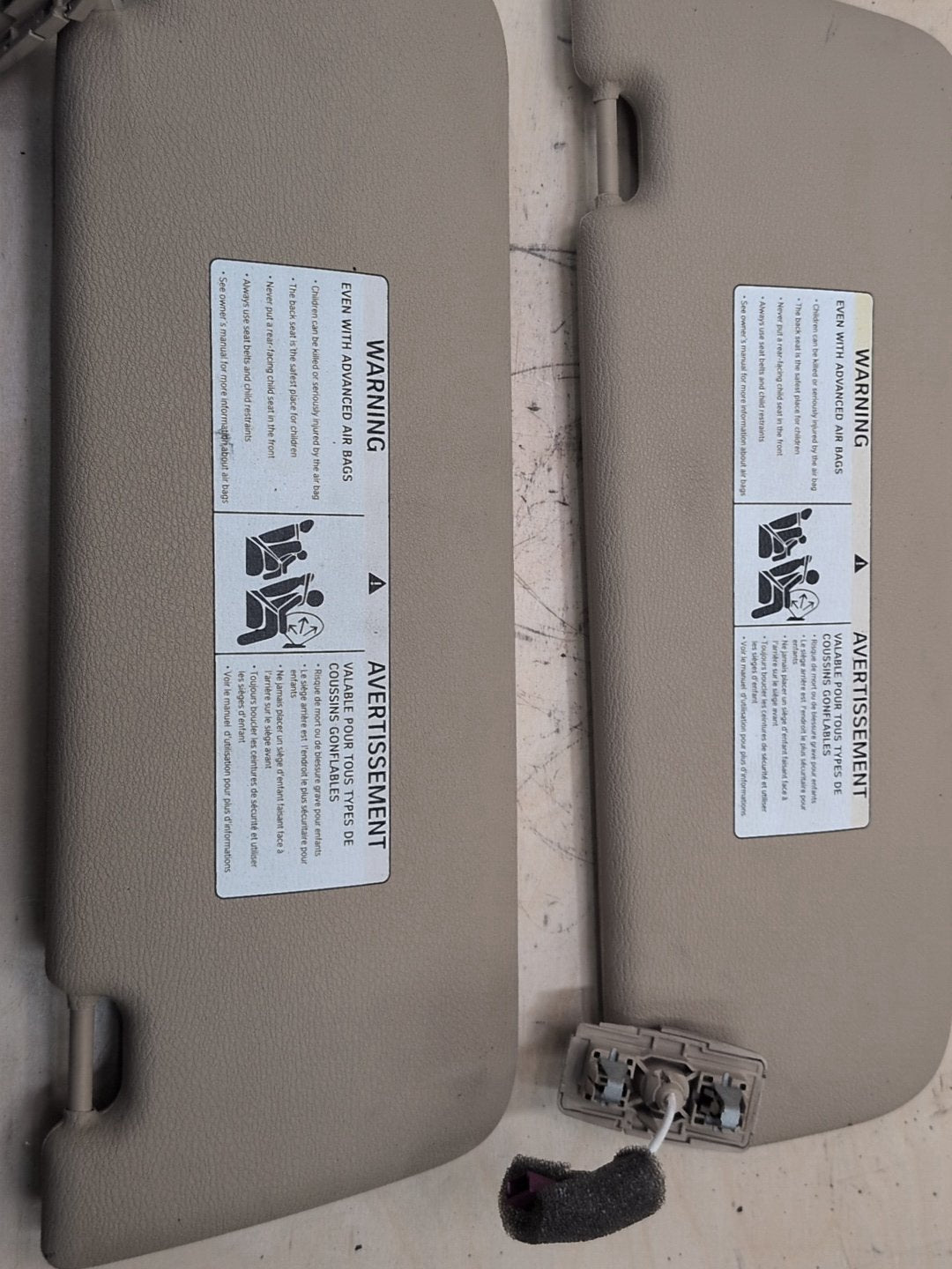 2011-2016 BMW X3 F25 Front Left Right Sun Visor SET 7263571