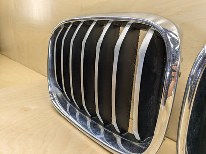 2018-2025 BMW X3 G01 Front Left Right Upper Bumper Cover Kidney Grilles SET 8091725 OEM