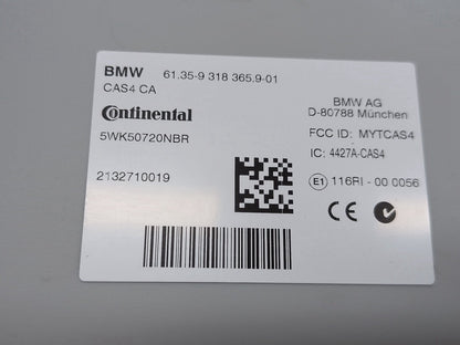 2011 - 2016 BMW 535i F10 CAS Comfort Car Access System Module w/ Key 9318365 N55B30A