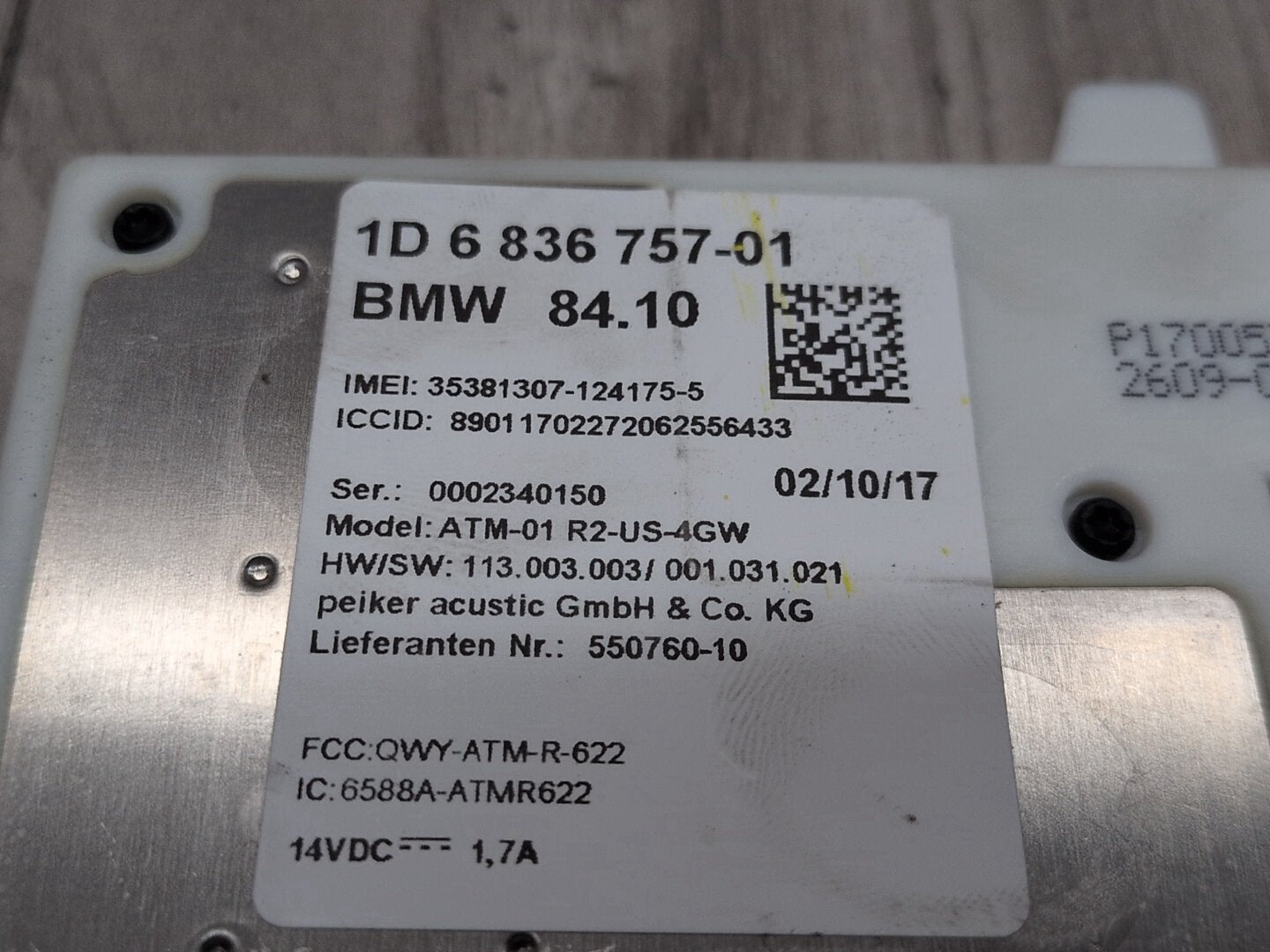 MATCH* OEM BMW F15 F36 F48 F85 F90 G01 G20 G30 M5 Telematics Control Unit Module