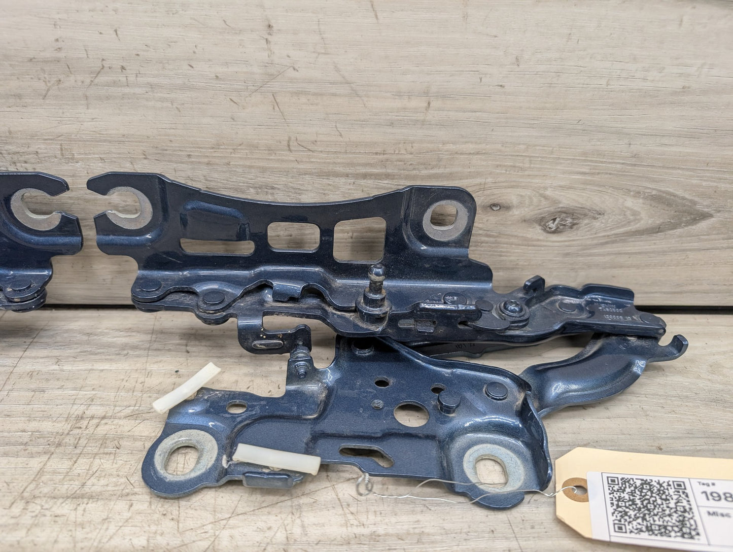 19-24 OEM BMW G20 Front Left Right Bonnet Hood Hinges Black Pair SET