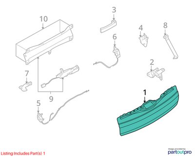 07-13 OEM BMW E70 X5 X5M Rear Lower Trunk Tailgate Door Panel Deck Lid