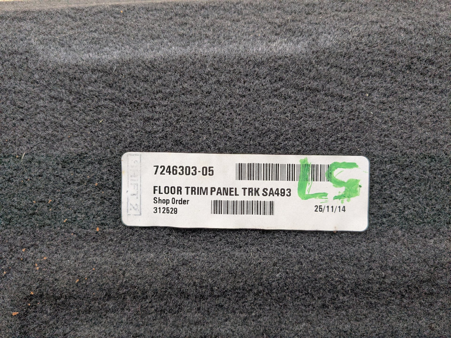 12-18 OEM BMW F30 F80 M3 Sedan Rear Trunk Floor Mat Carpet Cargo Cover Black