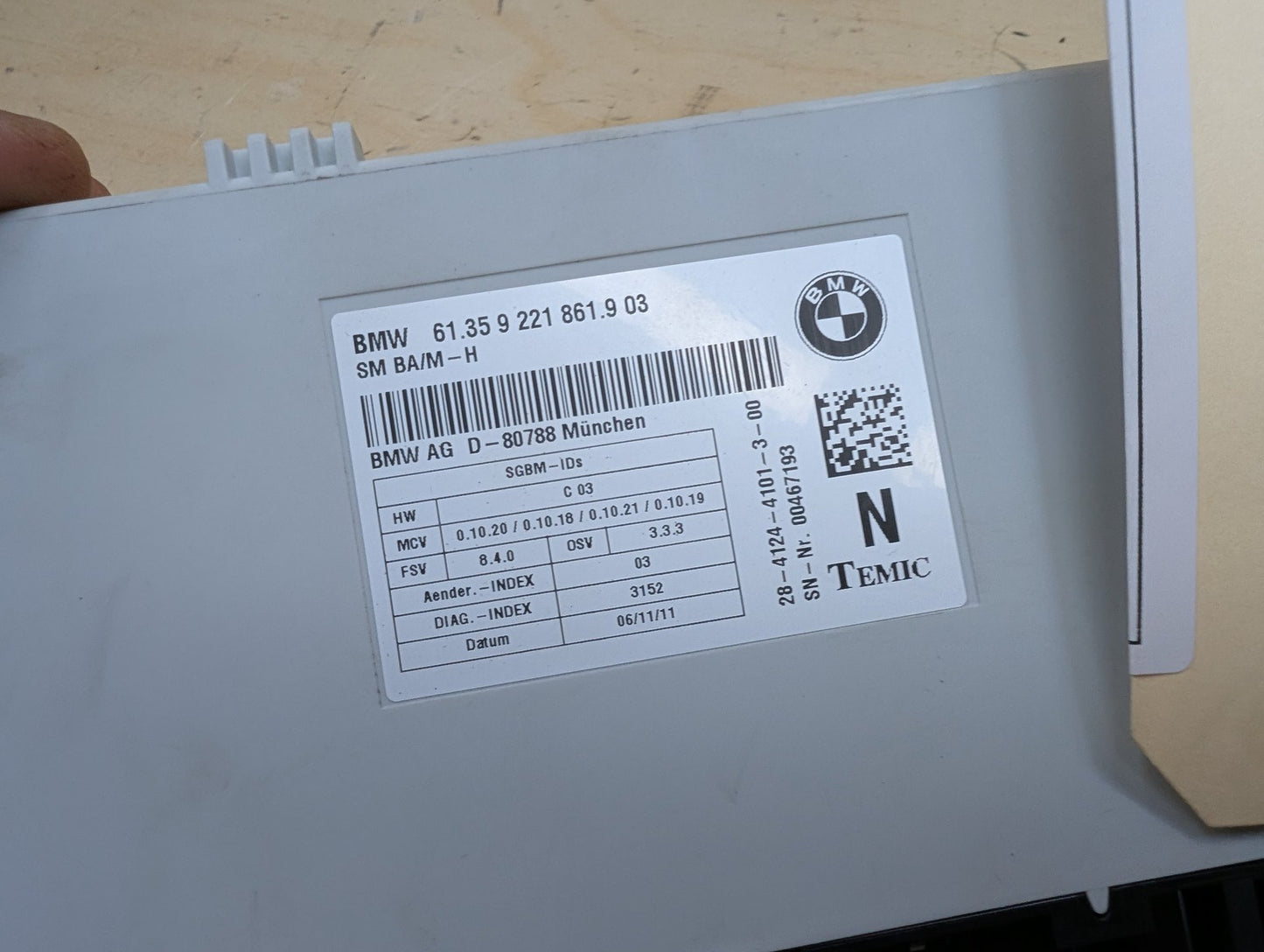 11-13 OEM BMW E88 E90 E92 135 328 335 Front Electric Seat Memory Control Module