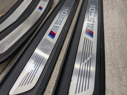 2017-2023 BMW M550i xDrive G30 Front Rear Left Right Scuff Plate Door Sill SET 8064905