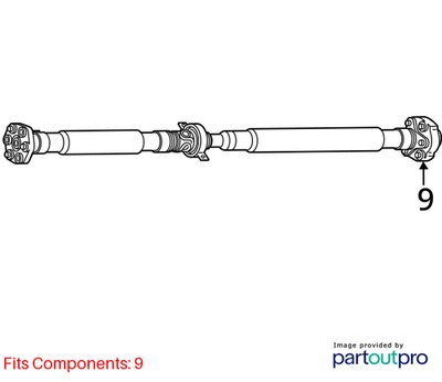 19-23 OEM BMW G05 G06 X5 X6 50 M50 AWD Rear Driveshaft Drive Shaft Propeller N63