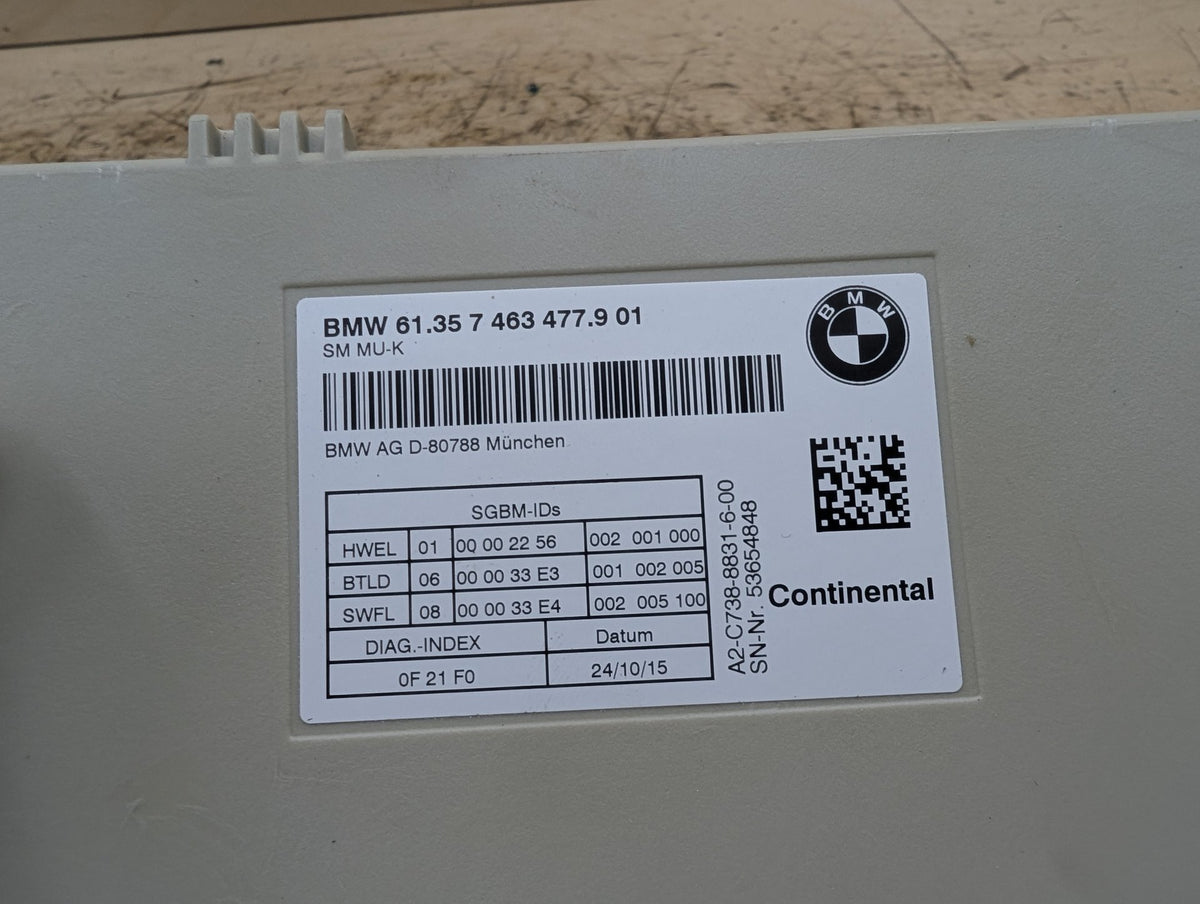 2016-2019 BMW 740Li G12 Front Right Passenger Seat Module 7463477 OEM