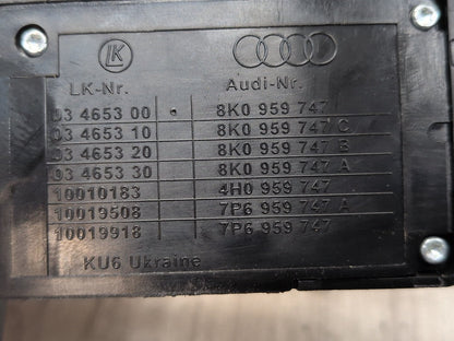 09-25 OEM Audi A4 A8 Q3 Q5 S4 SQ5 Front Left Driver Seat Control Switch