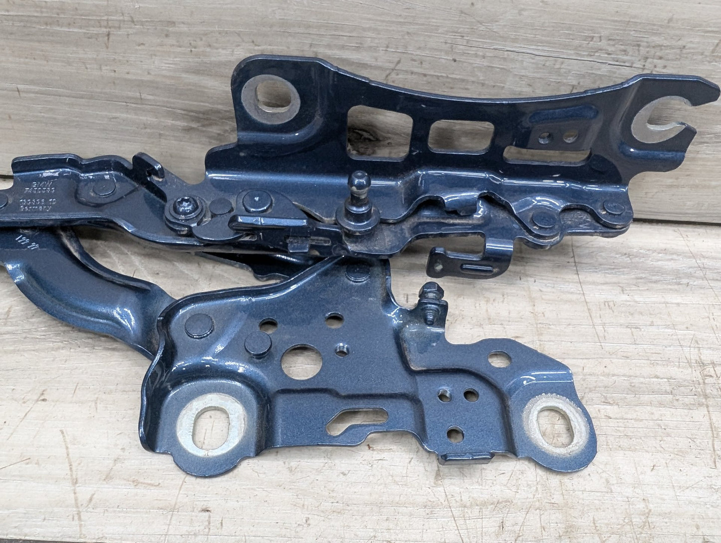19-24 OEM BMW G20 Front Left Right Bonnet Hood Hinges Black Pair SET