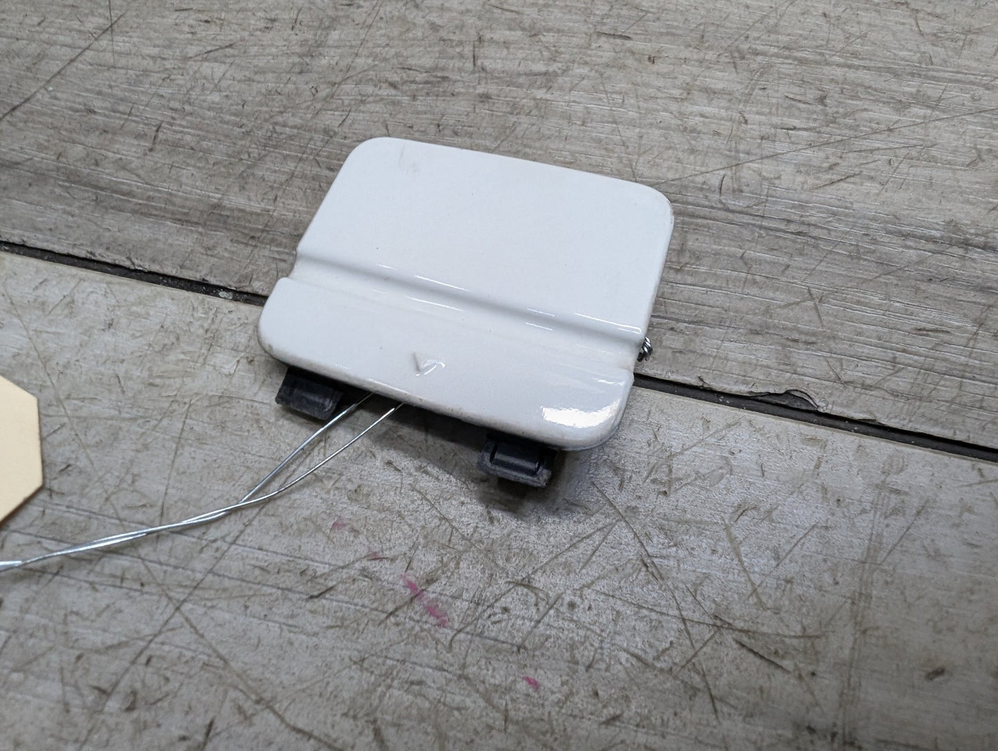 2011 BMW 328i E90 Rear Bumper Tow Hook Insert Cover White 7202671