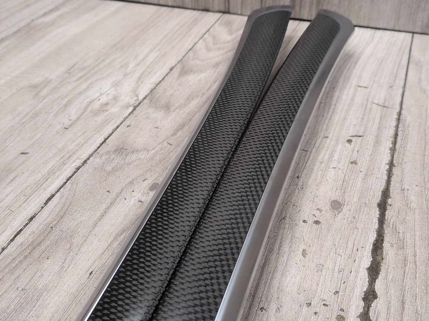 08-17 OEM Audi S5 Center Console Shift Interior Door Trim Panel Carbon Fiber SET