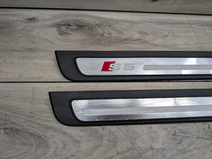 2008 - 2017 Audi S5 8T Front Left Right Scuff Plate Door Sill SET 8T0853374