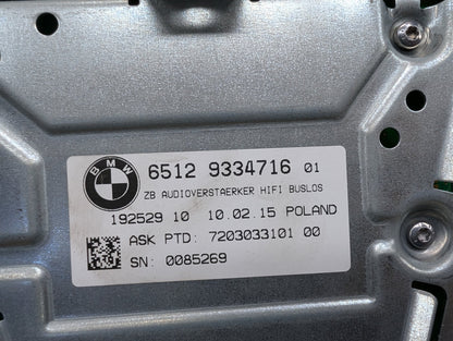 2012-2018 BMW 320i F30 Stereo Audio Amp Amplifier 9334716