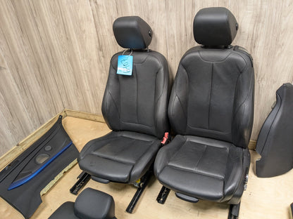 14-20 OEM BMW F32 428 430 435 440 M SPORT Black Front Rear Seats Door Panels SET