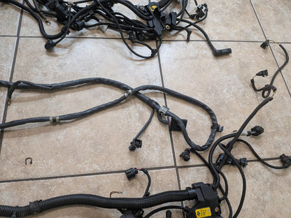 2015-2018 BMW F85 X5 S63B44T2 Engine Motor Transmission Wiring Wire Harness SET 7646837