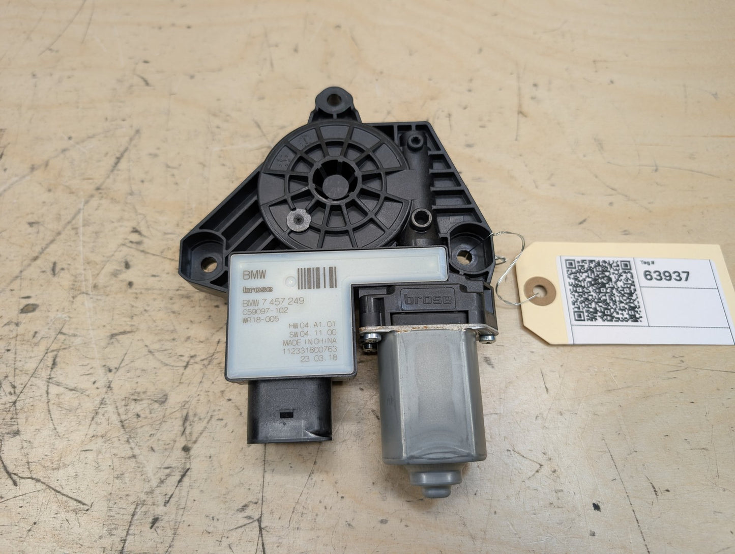 18-24 OEM BMW G01 G02 X3 X4 FRONT Right Passenger Door Window Regulator Motor