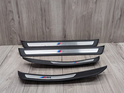 2011 - 2016 BMW 535i F10 Front Rear Left Right Scuff Plate Door Sill SET 8050054 N55B30A