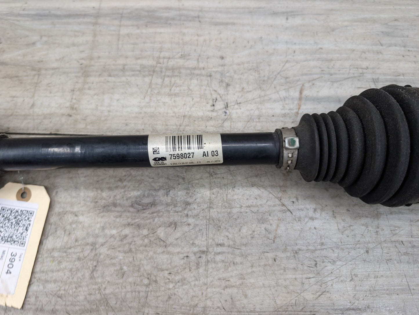 11-17 OEM BMW F25 X3 28iX AWD Front Left Driver Output Shaft CV Axle
