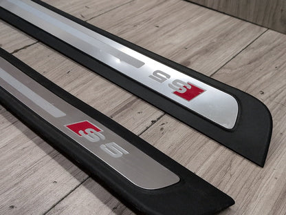 2013 - 2017 Audi S5 8T Front Left Right Scuff Plate Door Sill SET 8T0853373 CTUB