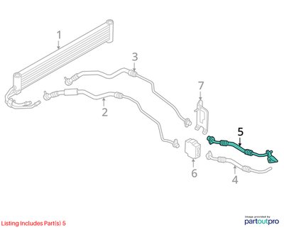 OEM BMW F80 F82 F83 F87 M3 M4 Transmission Oil Cooler Inlet Outlet Hose Line S55