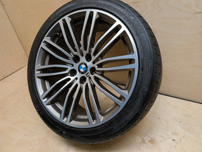 OEM BMW BMW G30 530 540 M550 Rear Wheel Rim Style 664M Silver R19x8" ET30