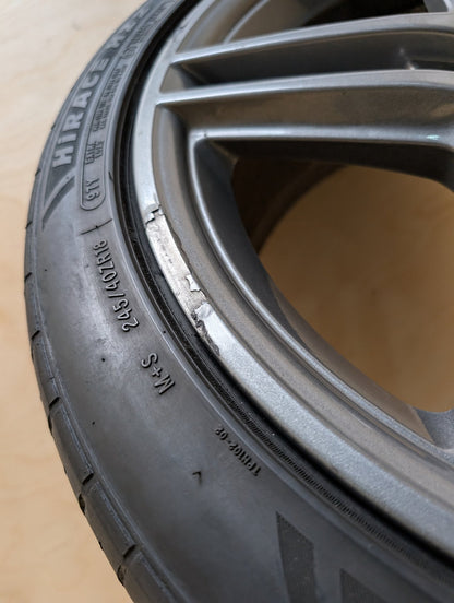 OEM Mercedes W207 E300 E400 E550 AMG Rear Wheel Rim 18x8.5 ET48 5 Double Spoke