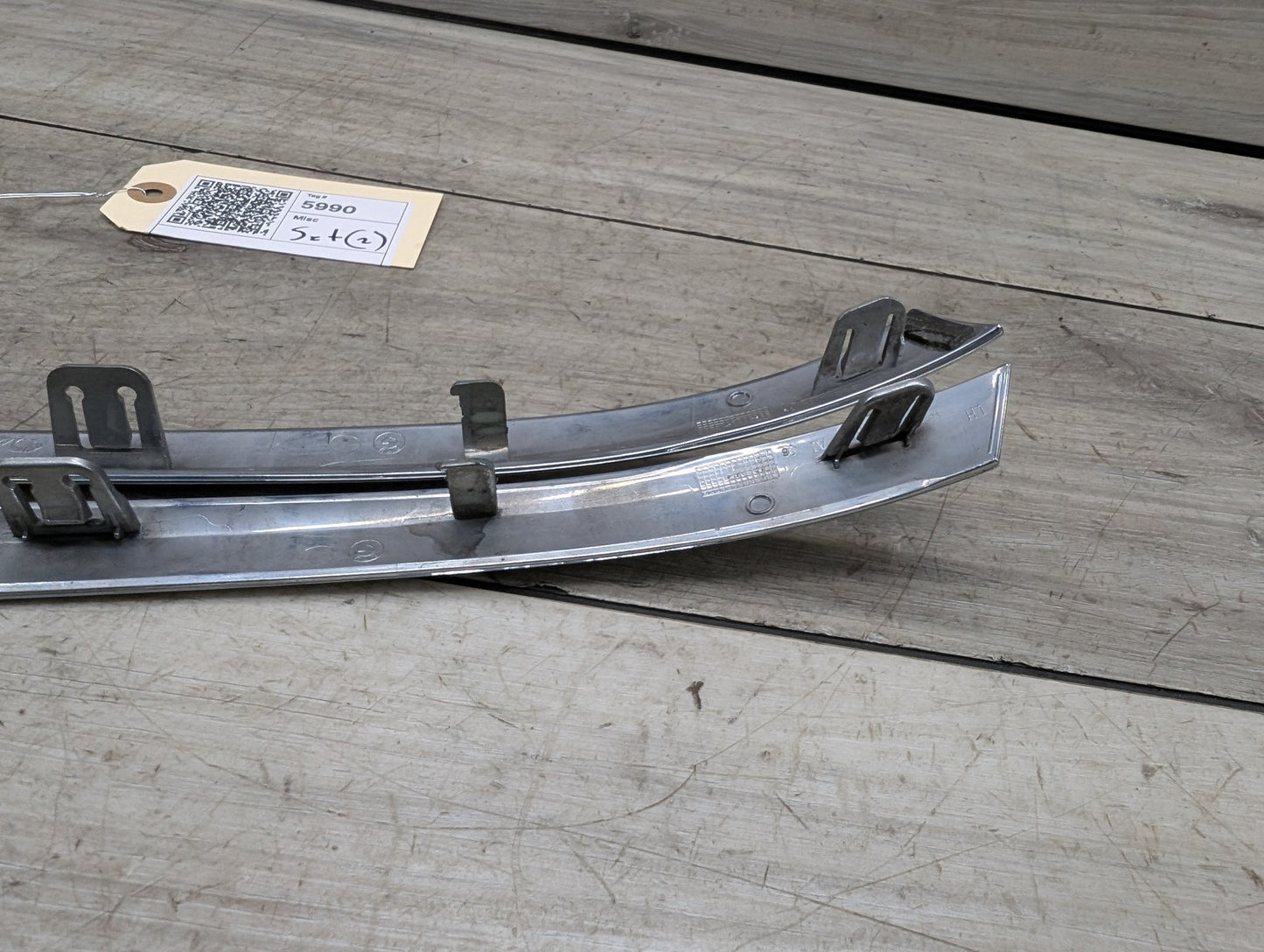 16-19 OEM BMW G12 740 750 Front Bumper Cover Lower Chrome Molding Trim SET