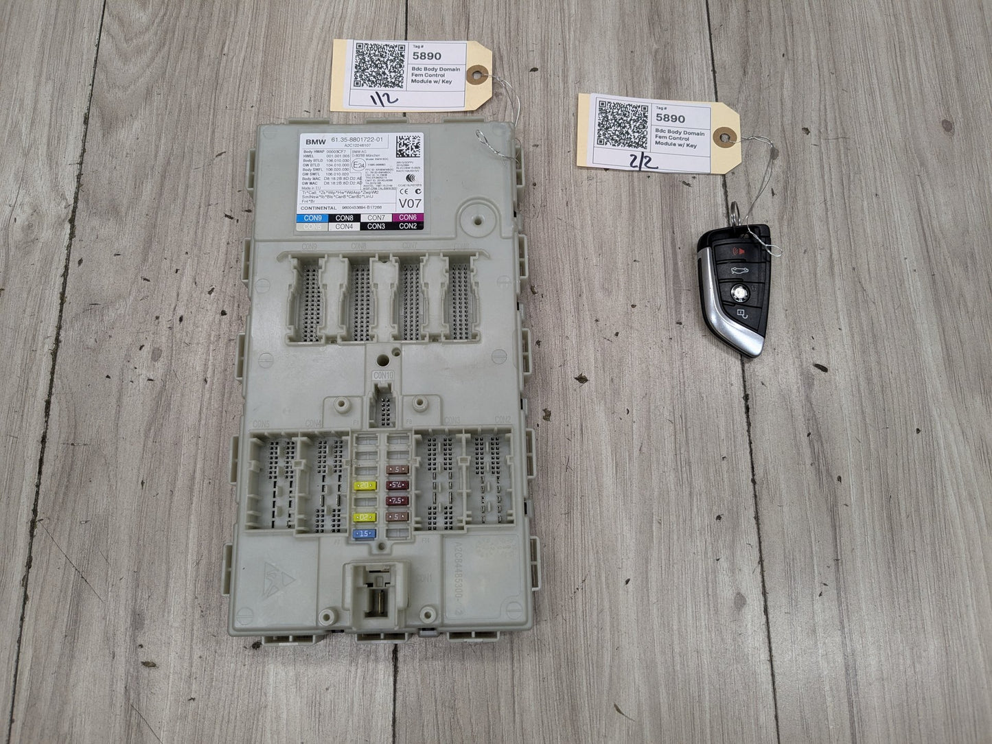 OEM BMW F90 F97 G01 G02 G12 G30 X3 BDC Body Domain Control Module Unit + Key