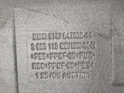 2008-2013 BMW 128i E82 Rear Trunk Cargo Floor Carpet Spare Tire Cover 2996113