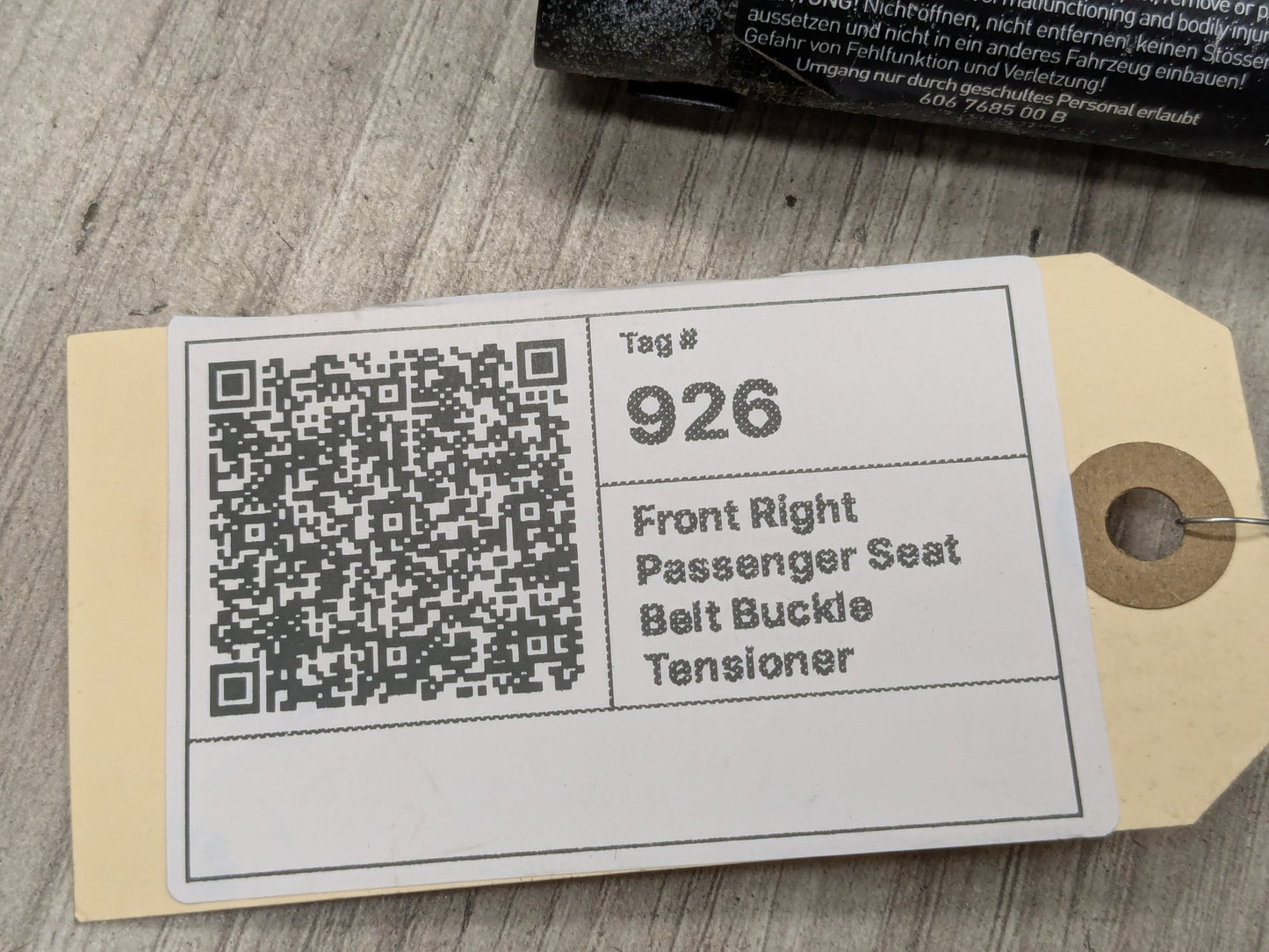 13-16 OEM BMW F01 F02 F10 528 535 750 Front Right Passenger Side Seatbelt Buckle